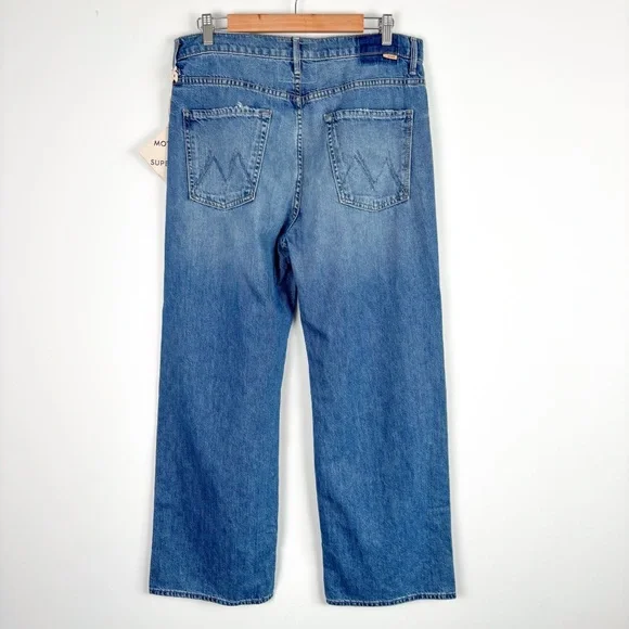 MOTHER Dodger Ankle Blue Flare & Wide Leg Jeans - Picture 5 of 11